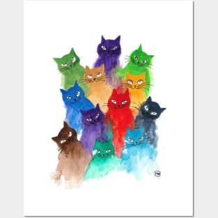 Colorful Cats, Kittens and more Posters and Art